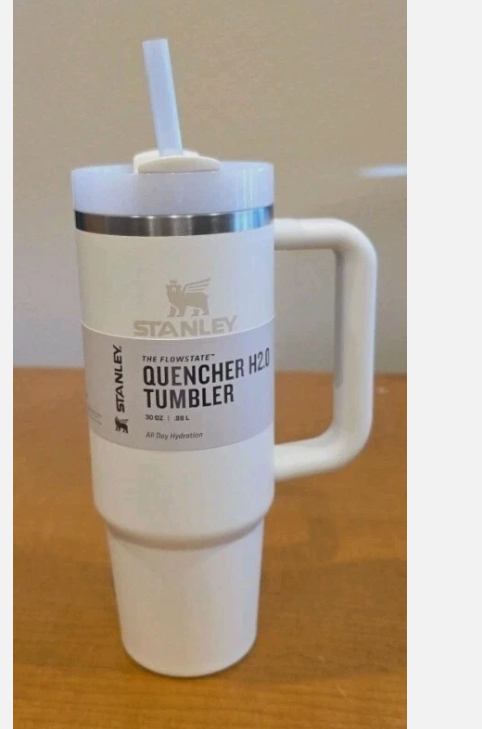 Stanley Quencher H2.0 FlowState 30oz Tumbler – Cream Insulated Travel Cup