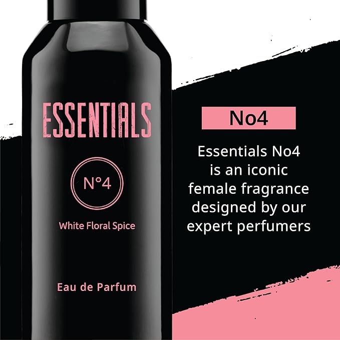 Milton-Lloyd Essentials No. 4 Women’s Perfume – 50ml Eau de Parfum, Long Lasting Floral Fragrance for Women, Affordable Luxury Scent UK