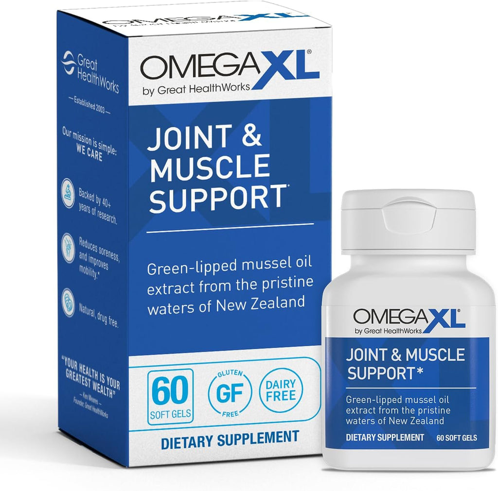 OmegaXL Joint Support Supplement Natural Muscle Support 60 Count