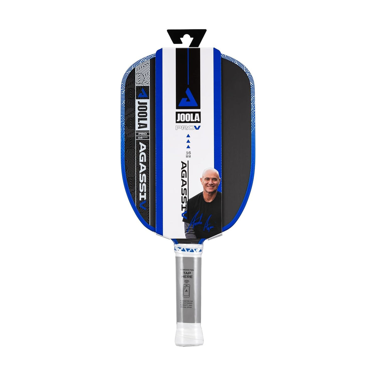 JOOLA Andre Agassi Pro V Royal Blue 16mm Pickleball Paddle
