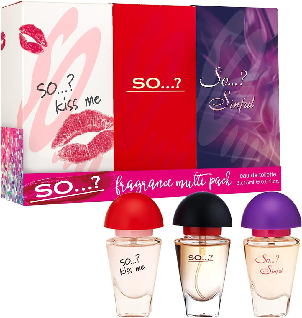 Women’s Perfume Gift Set – Trio Eau de Toilette (3 x 15ml) Travel Size Fragrance Set for Women, Long Lasting Scent, Ideal Gift for Her UK