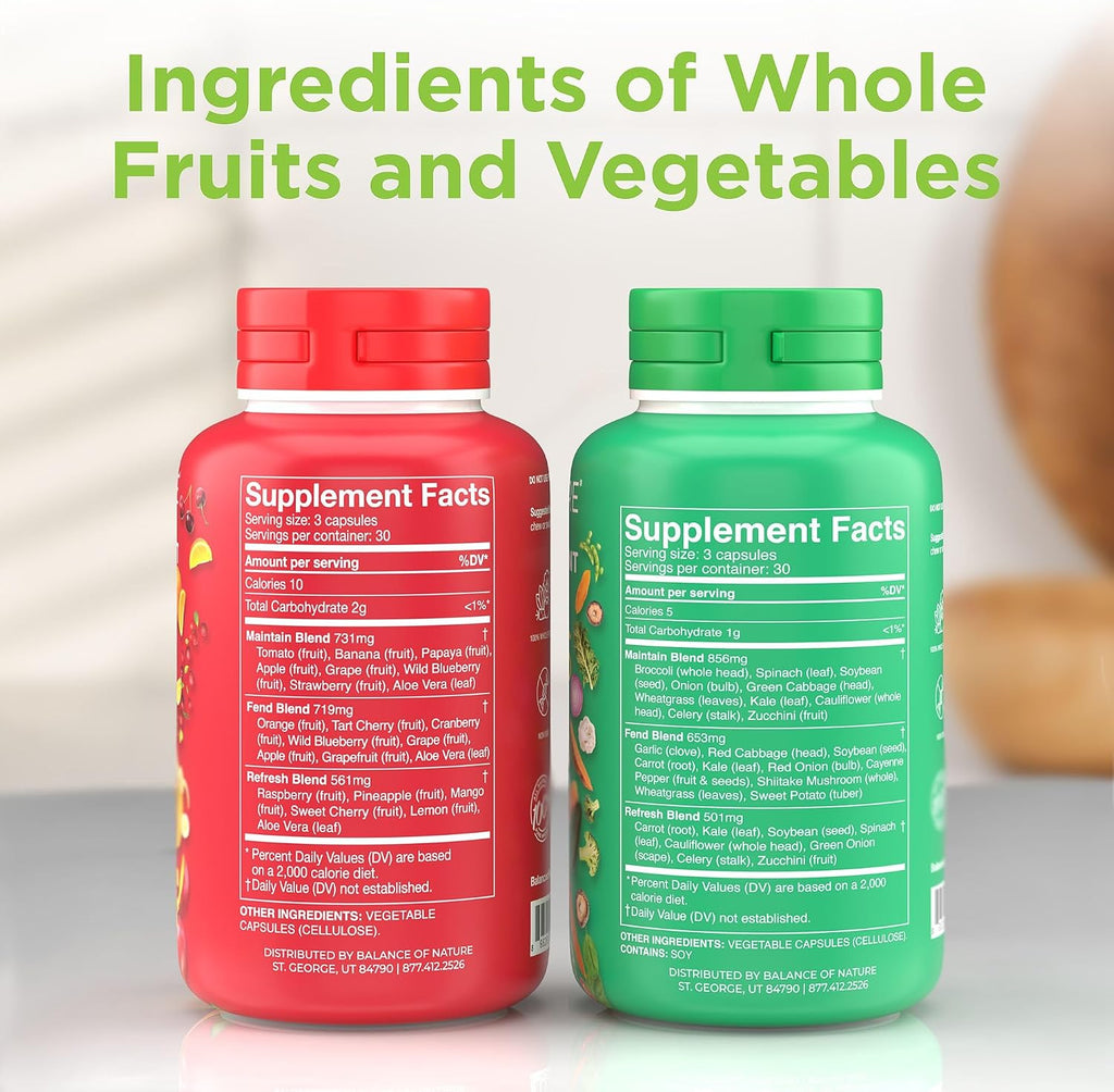 Fruits & Veggies Whole Food Superfood Supplement 180 Capsules