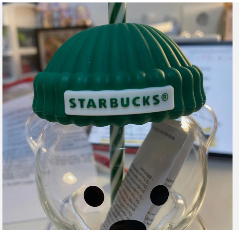 Starbucks Bearista Bear Glass Cold Cup – Limited Edition Collectible