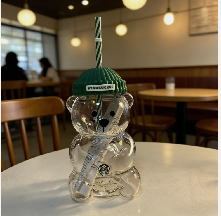 Starbucks Bearista Bear Glass Cold Cup – Limited Edition Collectible