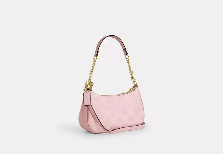 Coach Teri Shoulder Bag in Signature Canvas – Designer Shoulder Purse