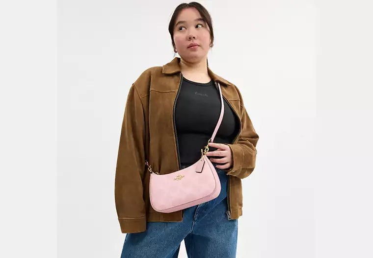 Coach Teri Shoulder Bag in Signature Canvas – Designer Shoulder Purse