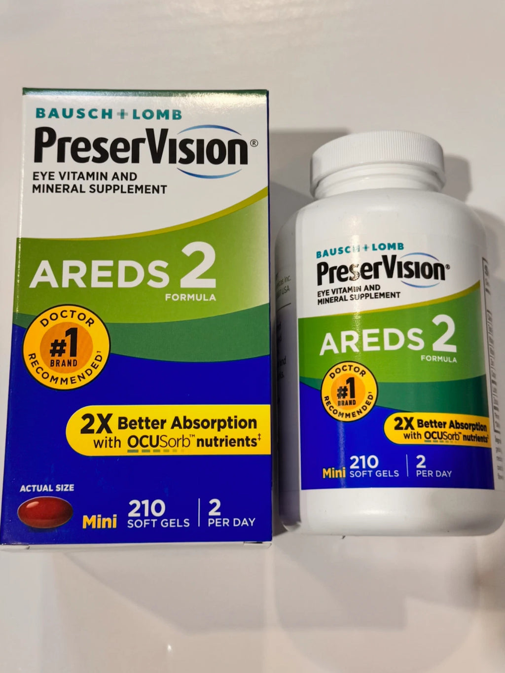 PreserVision AREDS Eye Vitamins & Mineral Supplement 210 Mini Softgels