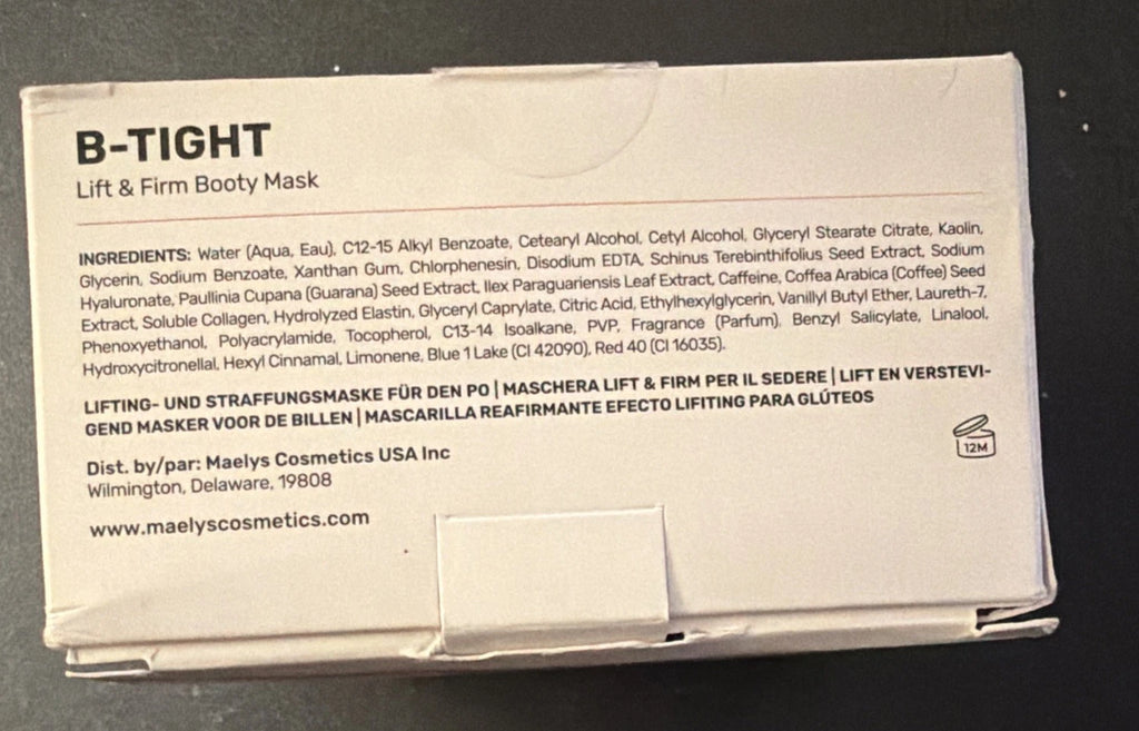 MAËLYS B-Tight Lift & Firm Booty Mask Moisturizer 3.3 oz