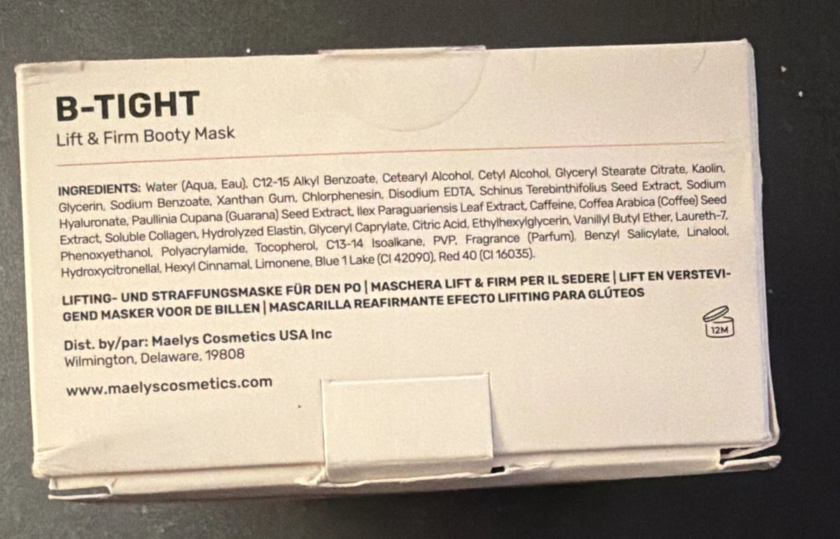 MAËLYS B-Tight Lift & Firm Booty Mask Moisturizer 3.3 oz