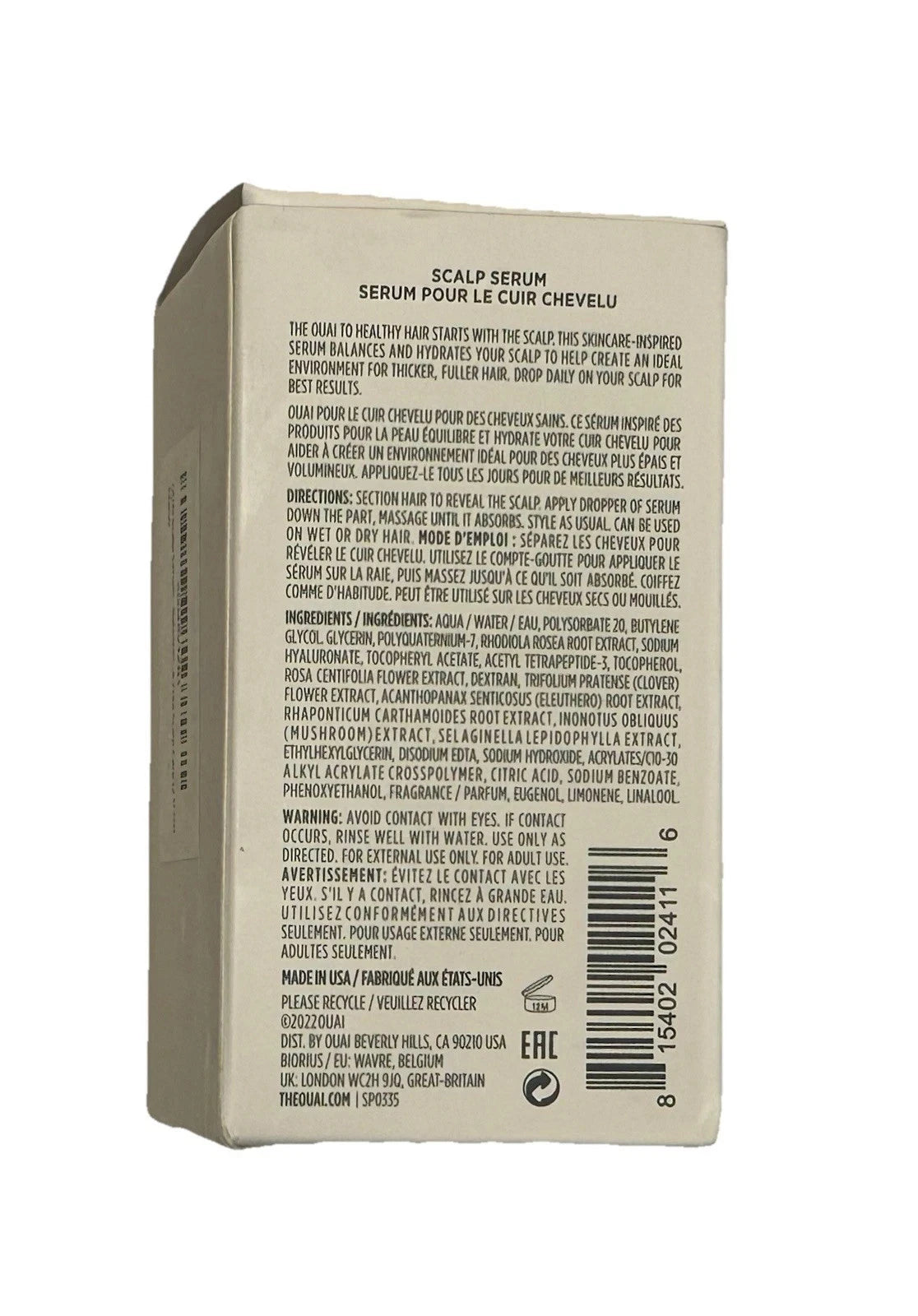 OUAI Scalp Serum for Thicker Fuller Hair – 2 oz / 60 ml