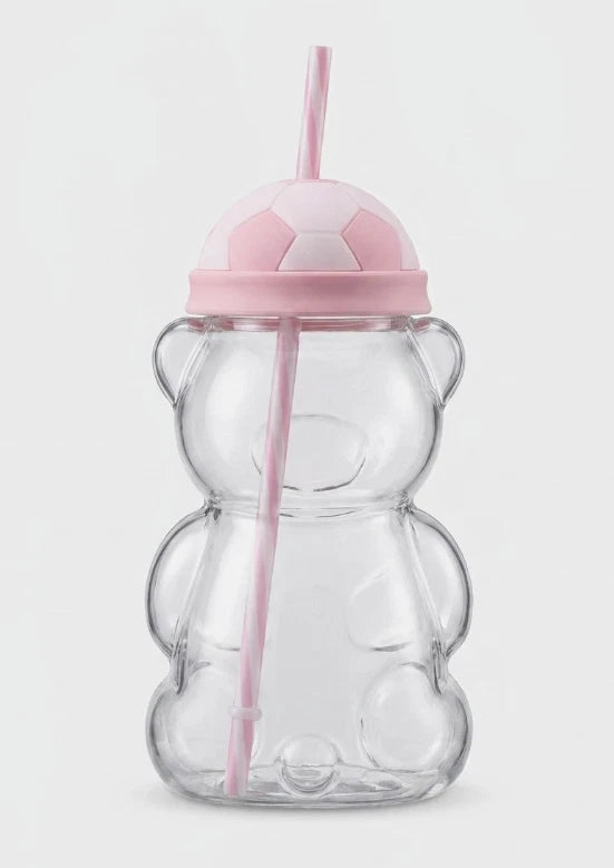 Starbucks Bearista Pink Bear Glass Tumbler 16oz with Straw – New