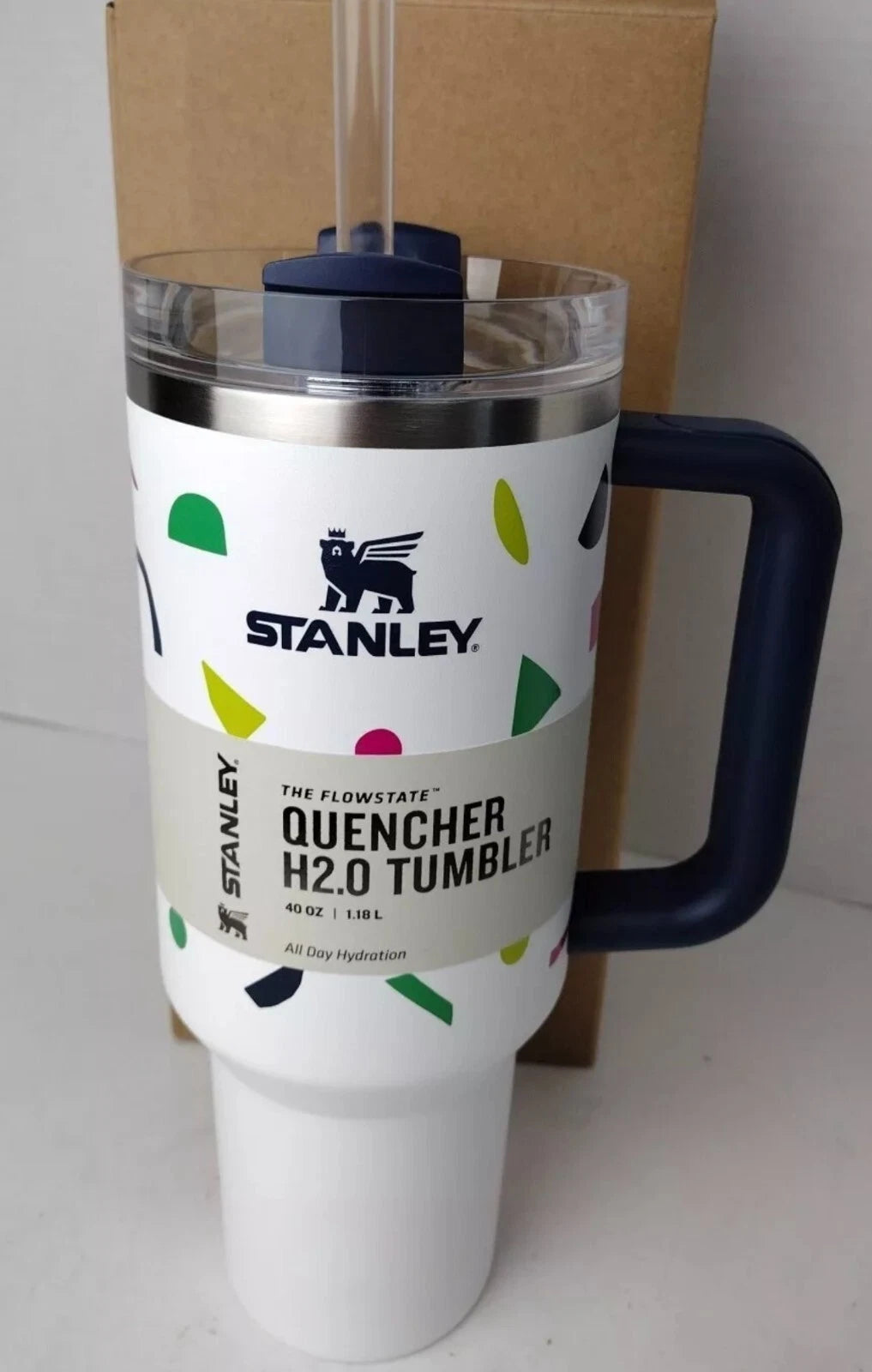 Stanley 40 oz Quencher Tumbler – Confetti – Brand New
