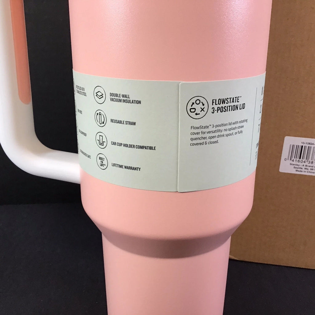 Stanley Quencher H2.0 FlowState Peach Tumbler 40oz Limited Edition