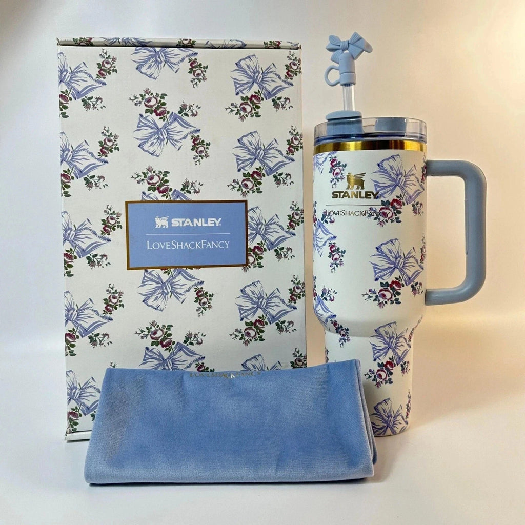 Stanley x LoveShackFancy Holiday Rosa Beaux Blue Tumbler 40oz