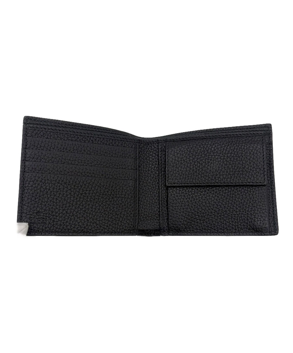 Gucci GG Jumbo Black Leather Bi-Fold Wallet 739479 203887