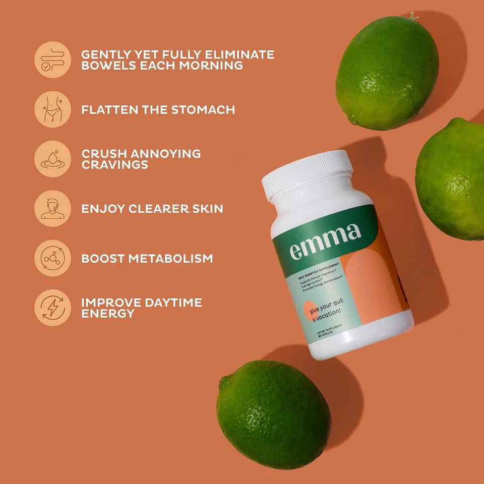 Emma 60 Capsules Digestive Gut Health Energy & Antioxidant Supplement